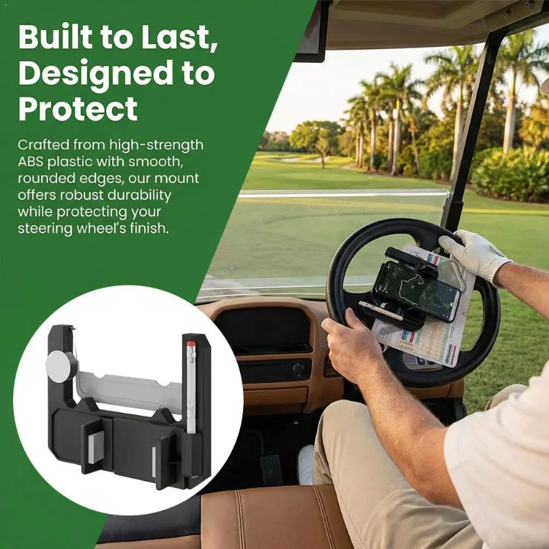 Mobile Tech Accessories - Golfkar telefoonhouder voor stuurwiel, opklapbare telefoonhouder
